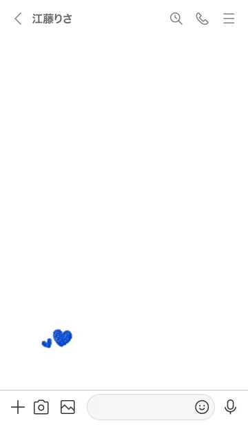 [LINE着せ替え] ハートのらくがき(ブルー)の画像3