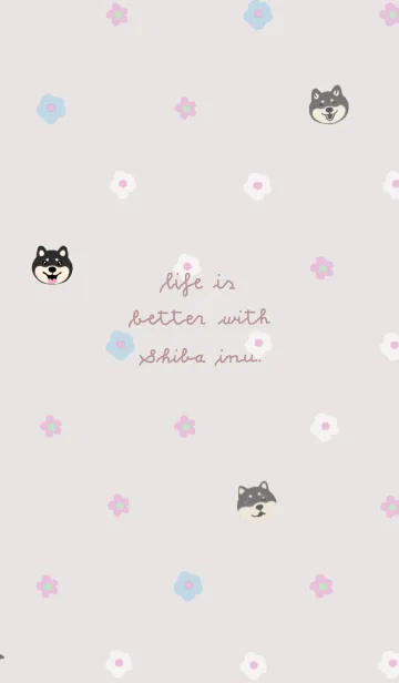 [LINE着せ替え] Life is better with Shiba inu IIの画像1