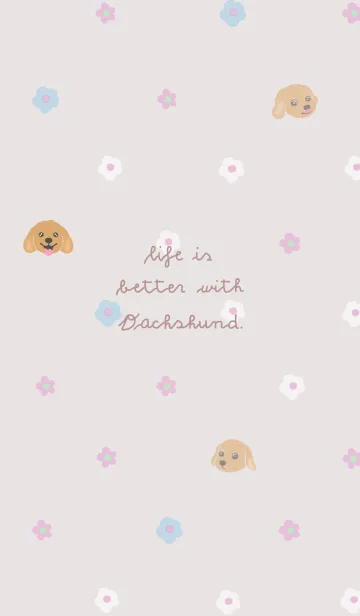 [LINE着せ替え] Life is better with Dachshundの画像1