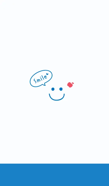 [LINE着せ替え] スマイルりんご<ブルー>の画像1