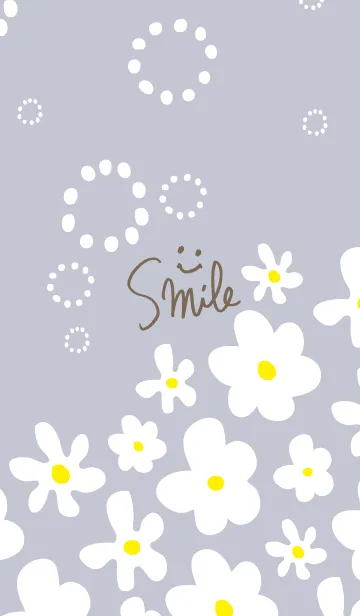 [LINE着せ替え] 白い花が可愛い パープル3の画像1