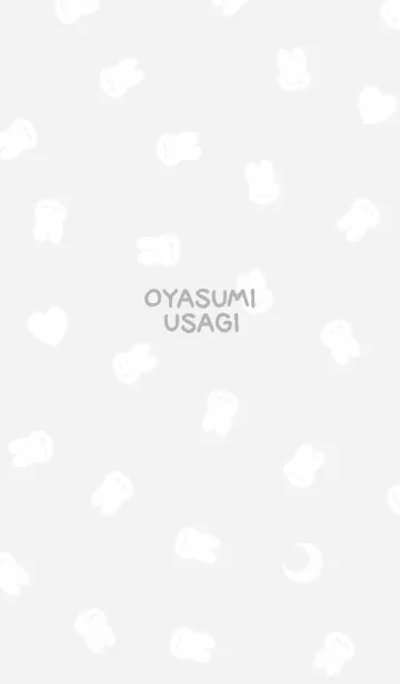 [LINE着せ替え] おやすみうさぎ #パターン #グレーの画像1