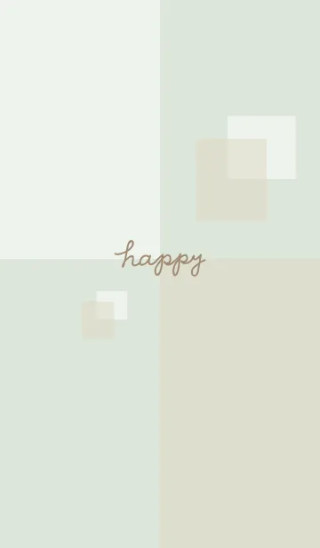 [LINE着せ替え] 白とベージュの四角12の画像1