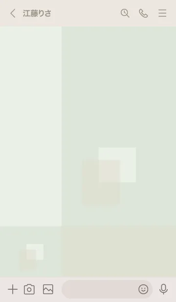 [LINE着せ替え] 白とベージュの四角12の画像3