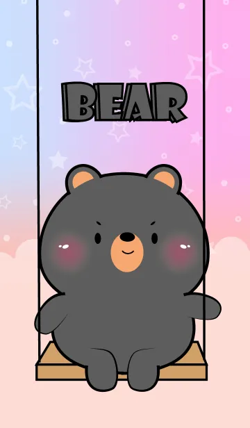 [LINE着せ替え] Cute Naughty Black Bear Theme (JP)の画像1