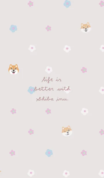 [LINE着せ替え] Life is better with Shiba inu ：）の画像1