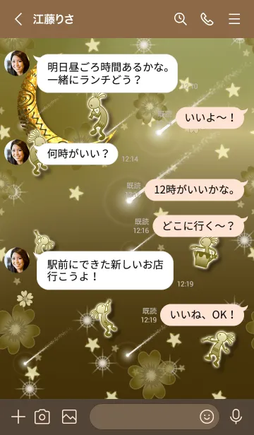 [LINE着せ替え] 星降る夜に幸運をもたらすココペリの画像4