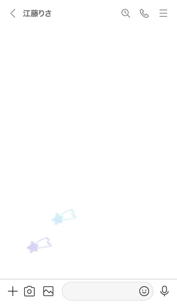 [LINE着せ替え] 星のらくがき(パステルブルー×パープル)の画像3