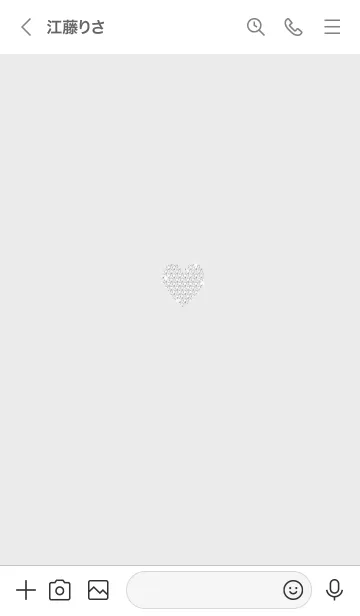 [LINE着せ替え] ～キラキラハート～♥グレー46_1の画像3