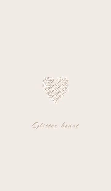 [LINE着せ替え] ～キラキラハート～♥ベージュ48_1の画像1