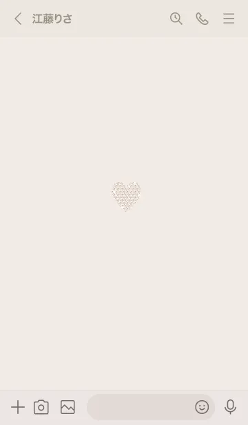 [LINE着せ替え] ～キラキラハート～♥ベージュ48_1の画像3