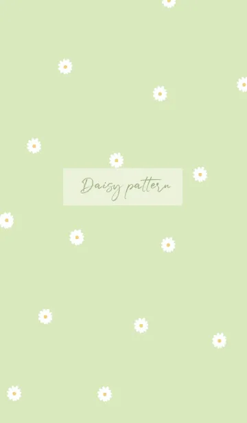 [LINE着せ替え] daisy_pattern (natural green)の画像1