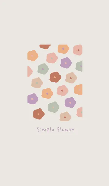 [LINE着せ替え] Simple flower_kusumi_01の画像1