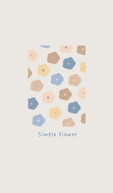 [LINE着せ替え] Simple flower_kusumi_02の画像1