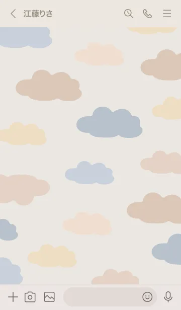 [LINE着せ替え] Simple cloud_kusumi_01の画像3