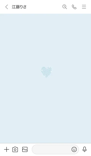 [LINE着せ替え] ～キラキラハート～♥ブルー58_1の画像3