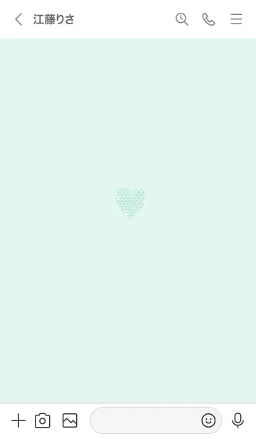 [LINE着せ替え] ～キラキラハート～♥ブルーグリーン57_1の画像3