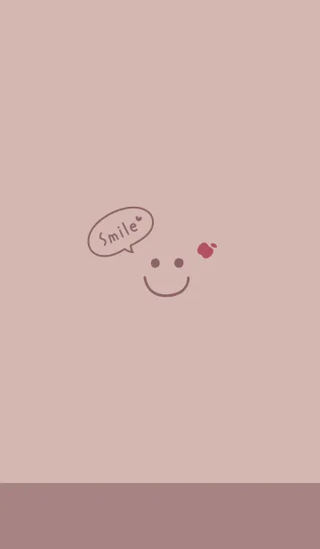 [LINE着せ替え] スマイルりんご<くすみピンク>の画像1