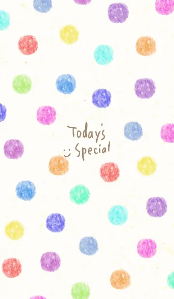 [LINE着せ替え] 水彩 大人 カラフル ドット11の画像1