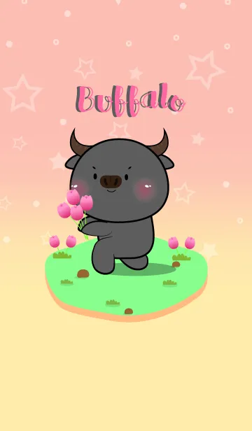 [LINE着せ替え] Cute Buffalo In Pastel Theme (JP)の画像1