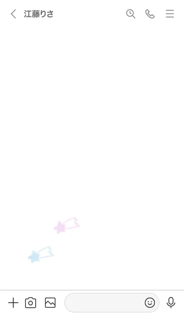 [LINE着せ替え] 星のらくがき(パステルピンク×ブルー)の画像3