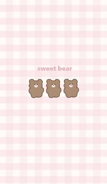[LINE着せ替え] sweet bear -ivorypink-の画像1