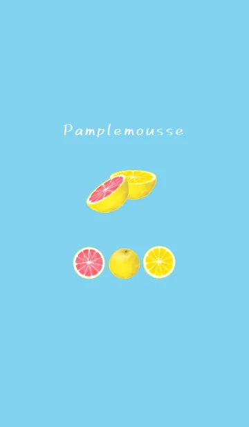 [LINE着せ替え] Pamplemousse 水色の画像1