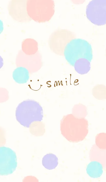 [LINE着せ替え] スマイル-大人水彩水玉c2-の画像1