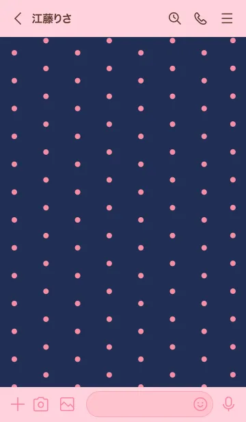 [LINE着せ替え] HEART&DOT *NAVY PINK 5*の画像3
