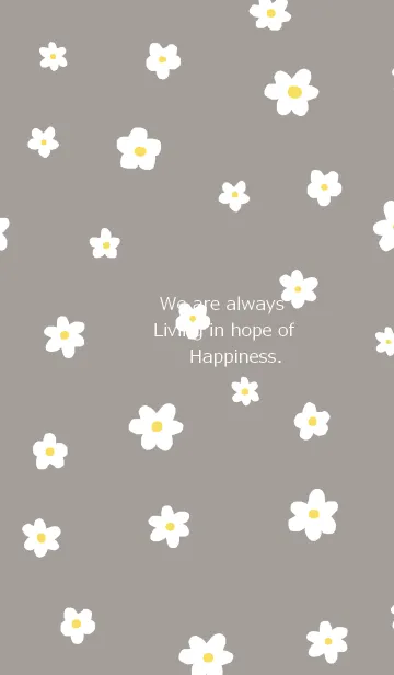 [LINE着せ替え] flower pattern/ greigeの画像1