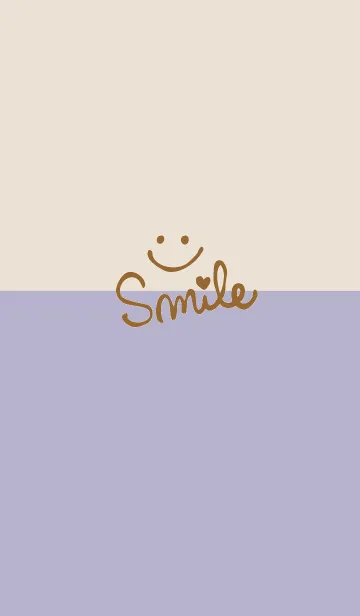 [LINE着せ替え] シンプルスマイル ベーじゅとむらさき11の画像1