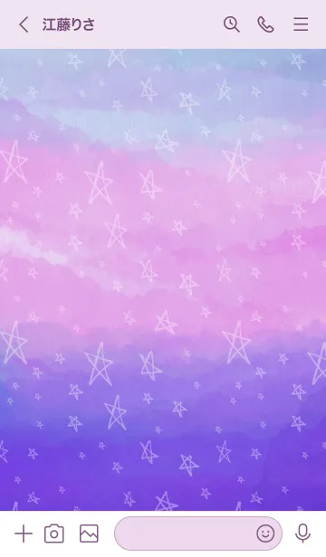 [LINE着せ替え] グラデーション星スマイル13の画像3