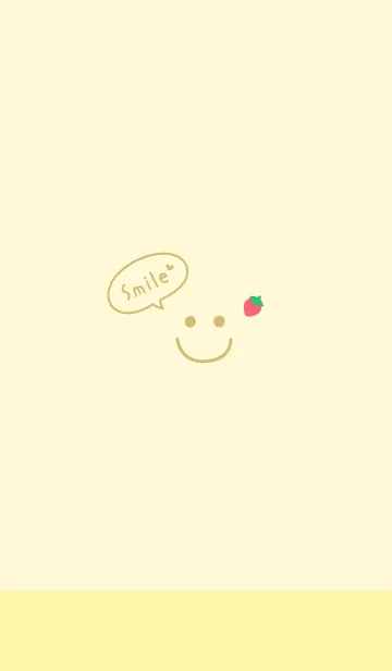 [LINE着せ替え] スマイルいちご<イエロー>の画像1