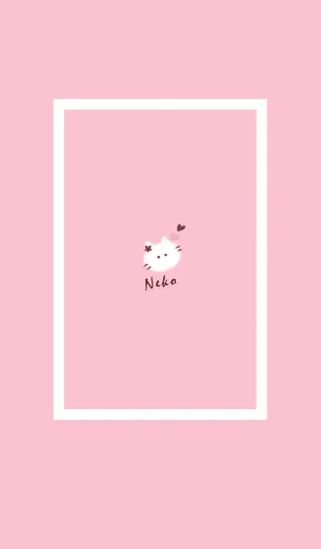 [LINE着せ替え] ～猫とハート♥ピンク01_1～の画像1