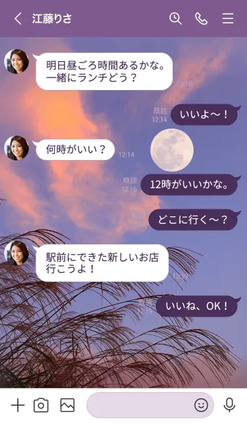 [LINE着せ替え] 全運気アップ☆秋の月夜の画像4