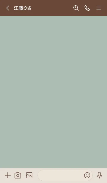 [LINE着せ替え] シンプル（beige green)V.1013の画像3