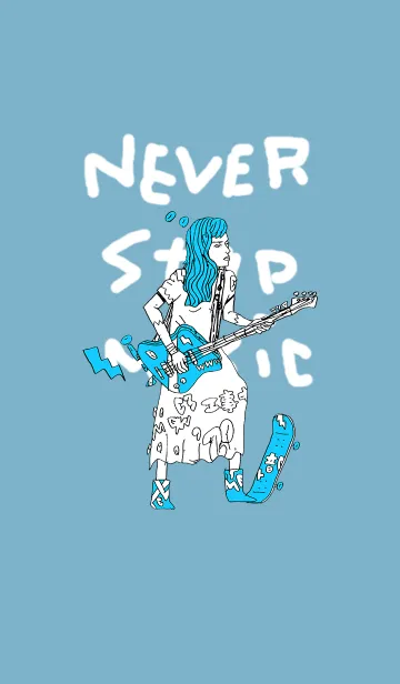 [LINE着せ替え] NEVER STOP MUSIC / STREET SKATER 13の画像1