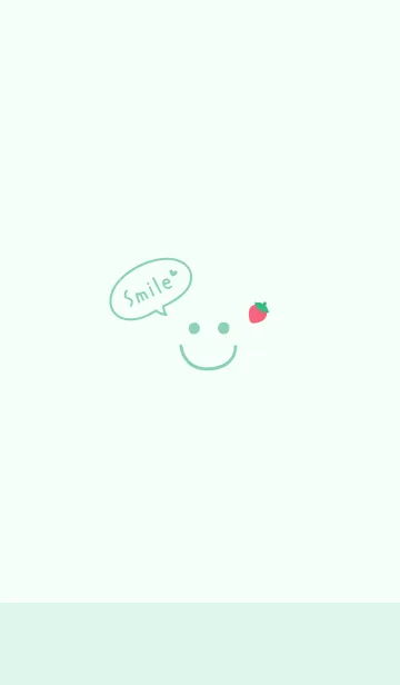 [LINE着せ替え] スマイルいちご<グリーン>の画像1