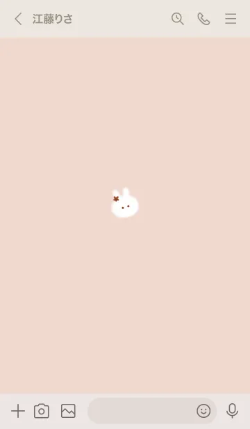 [LINE着せ替え] ～うさぎ♥オレンジ03_1～の画像3