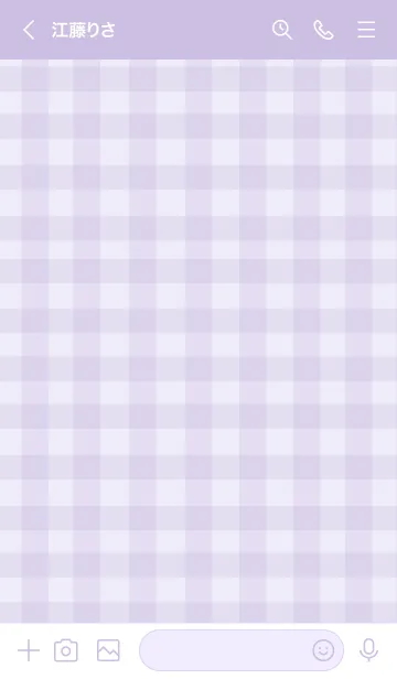 [LINE着せ替え] ギンガムチェック -purple-の画像3