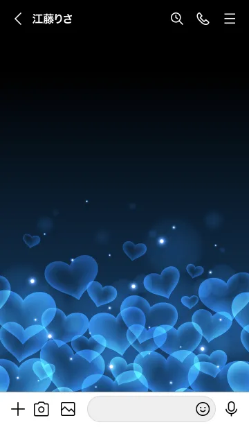 [LINE着せ替え] MILORI BLUE HEARTの画像3