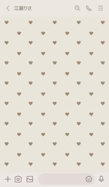 [LINE着せ替え] 大人ハート ベージュの画像3