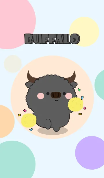 [LINE着せ替え] Color Cute Buffalo  FuFu Theme (JP)の画像1