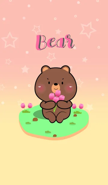 [LINE着せ替え] Cute Bear  In Pastel Theme (JP)の画像1