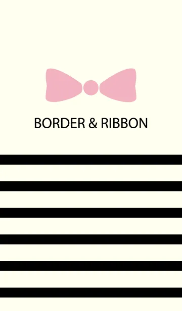 [LINE着せ替え] Black Border & Pink Ribbonの画像1