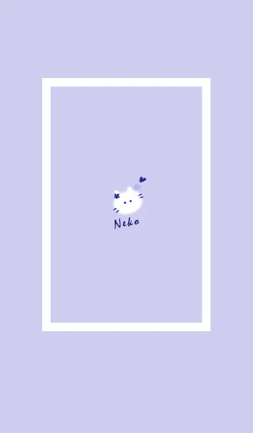 [LINE着せ替え] ～猫とハート♥パープル09_1～の画像1