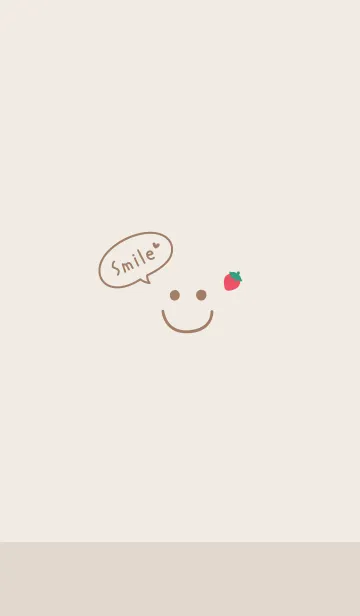 [LINE着せ替え] スマイルいちご<ブラウン>の画像1
