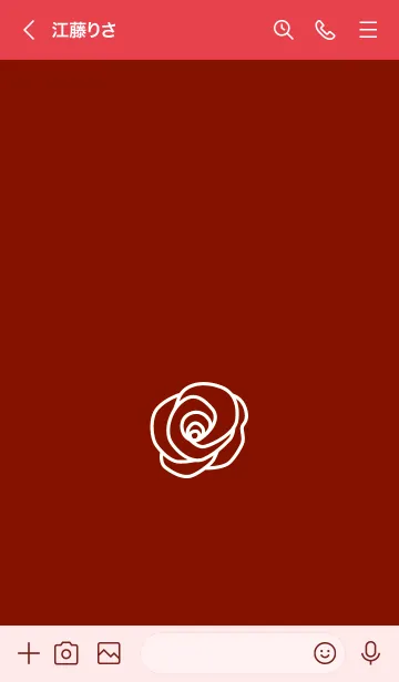 [LINE着せ替え] シンプル ローズ 05の画像3