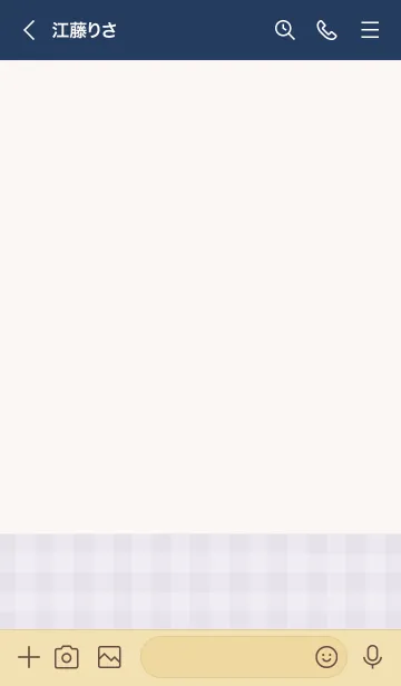 [LINE着せ替え] 無地ギンガムチェックパープル5の画像3