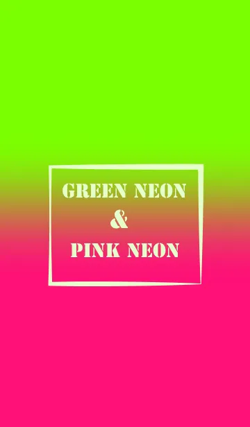 [LINE着せ替え] Green Neon& Pink Neon Theme (JP)の画像1